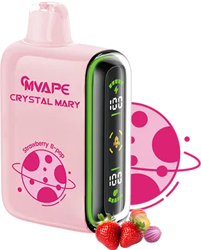 Mvape Crytral Mary 20K Puff Strawberry B-pop