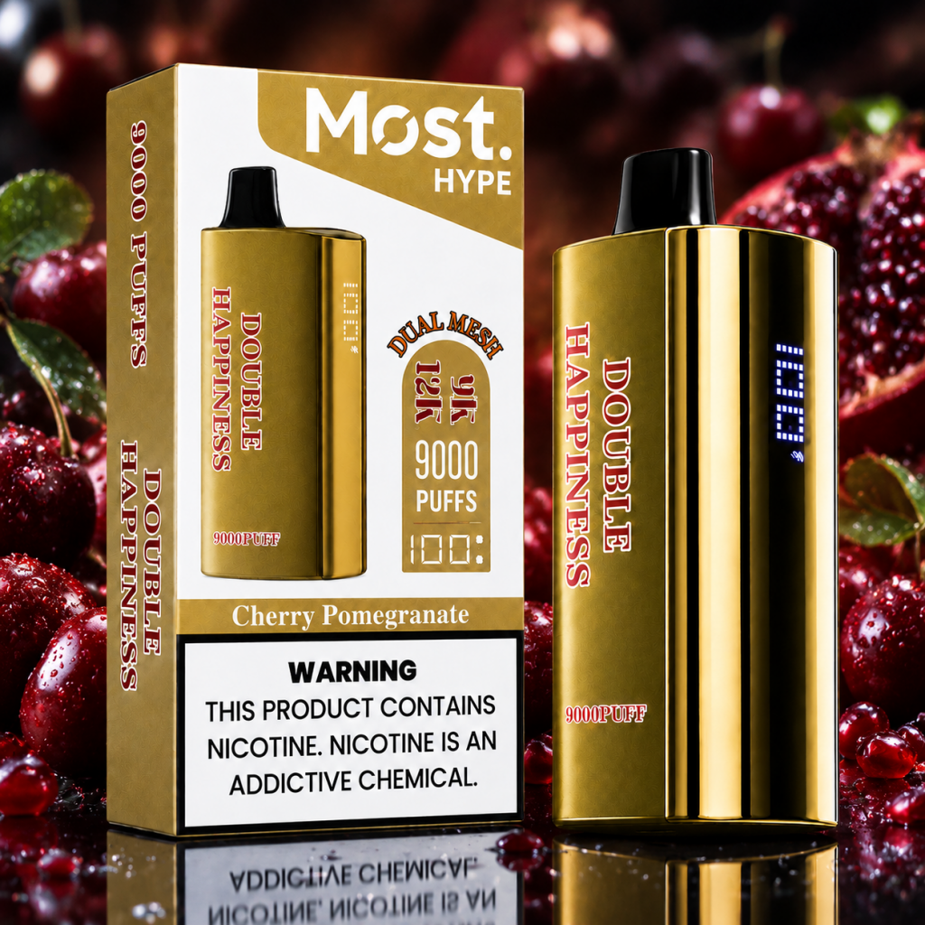 Double Happiness 9000 Puff CHERRY POMEGRANATE